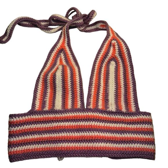 Title Unknown Tops - Hand made crocheted‎ halter top